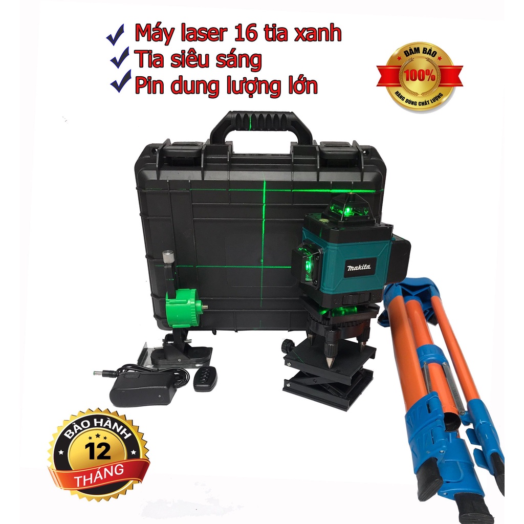Máy bắn cốt laze MKT 16 tia xanh, máy cân bằng laser. Nhật bản kèm đủ phụ kiện