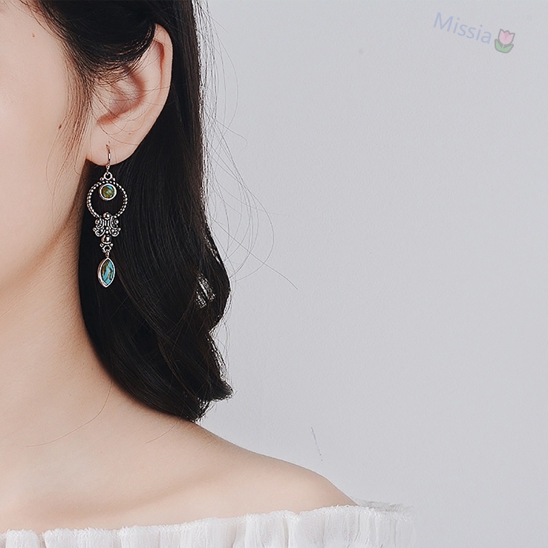 Women Earrings Creative Rotating Water Drop Pear Shaped Earrings Jewelry Gifts