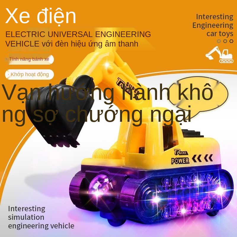 Nhanh tay mua điện đa năng trẻ em máy xúc, xúc cậu bé, nhạc cho móc nhẹ, đồ chơi xe công trình