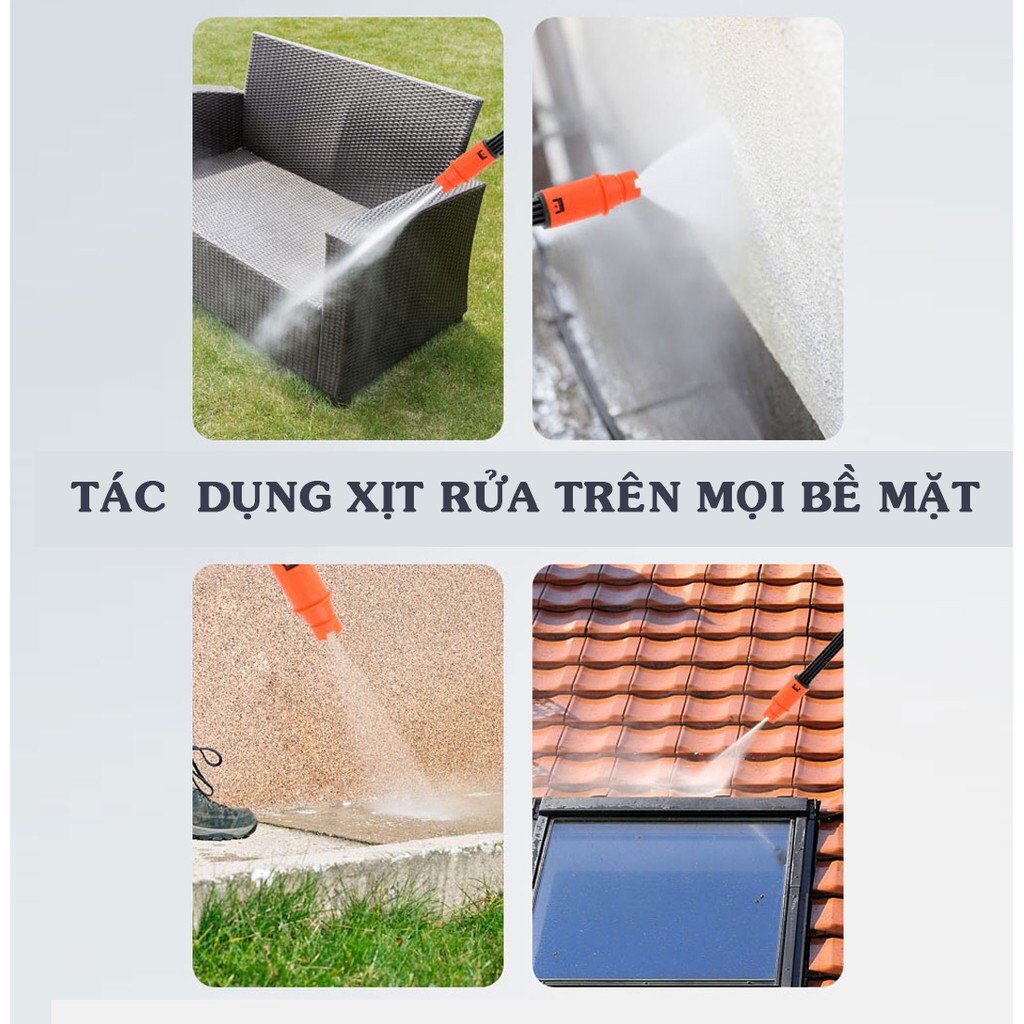 Súng rửa xe áp lực cao không dây dùng pin litium 24V