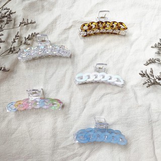 Kẹp tóc nữ đính xích xoắn nhiều màu dễ thương Littlethings