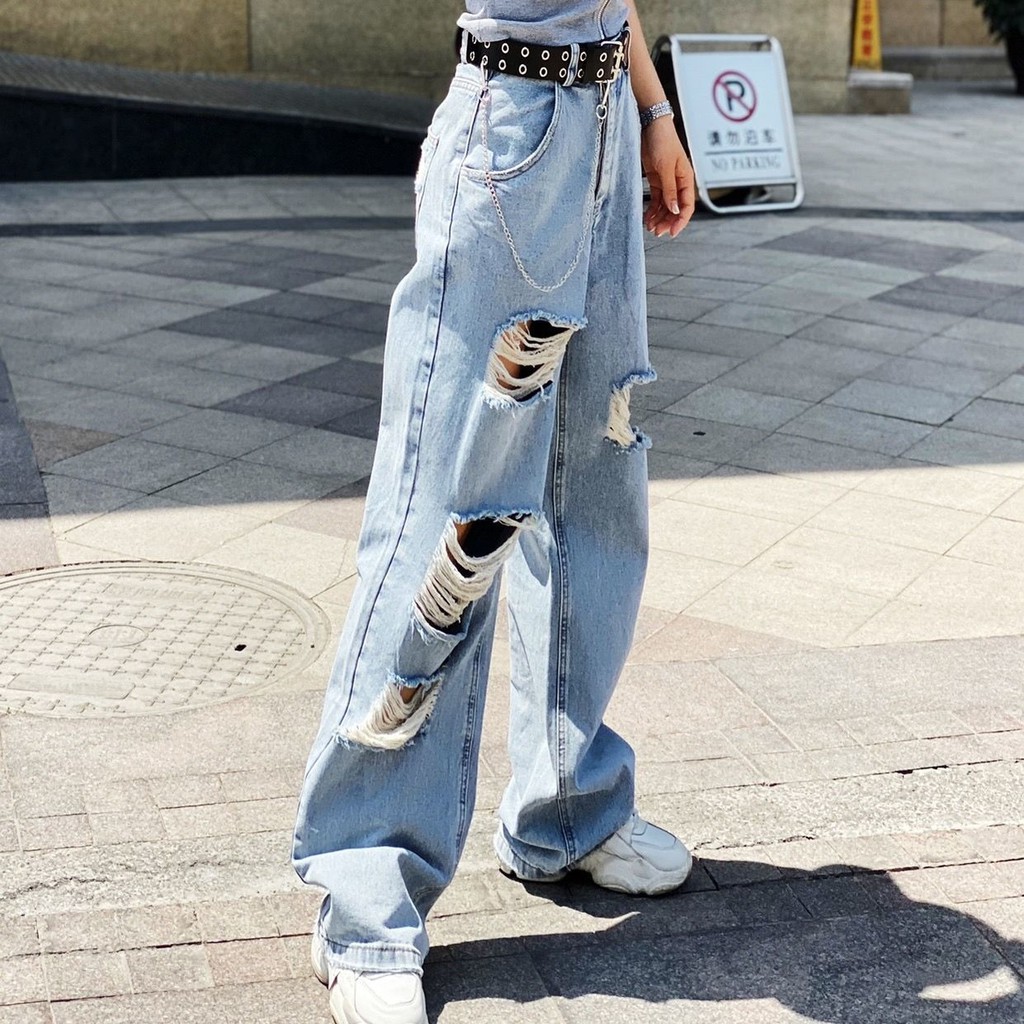 Quần Jeans Nữ Ống Rộng Thời Trang Châu Âu 2021 | BigBuy360 - bigbuy360.vn