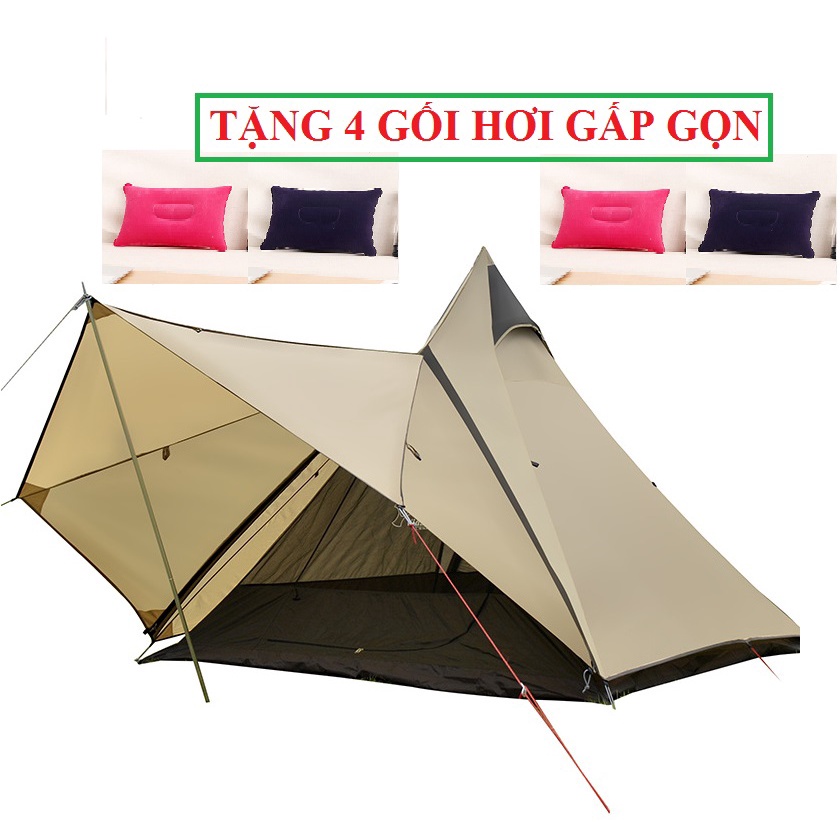 Liều Cắm Trại Kim Tự Tháp Lều Cắm Trại Cho Bé Có Mái Hiên Rộng Rãi Thoáng Mát