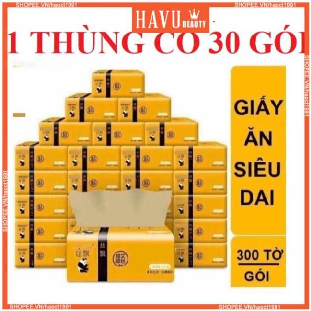 [1Thùng30 gói]MUA TỐI ĐA 2T - Giấy Ăn Gấu Trúc 300 Tờ Loại 3 Lớp  - Nguyên 1 Thùng 30 Gói Loại 300 tờ/THÙNG NGUYÊN