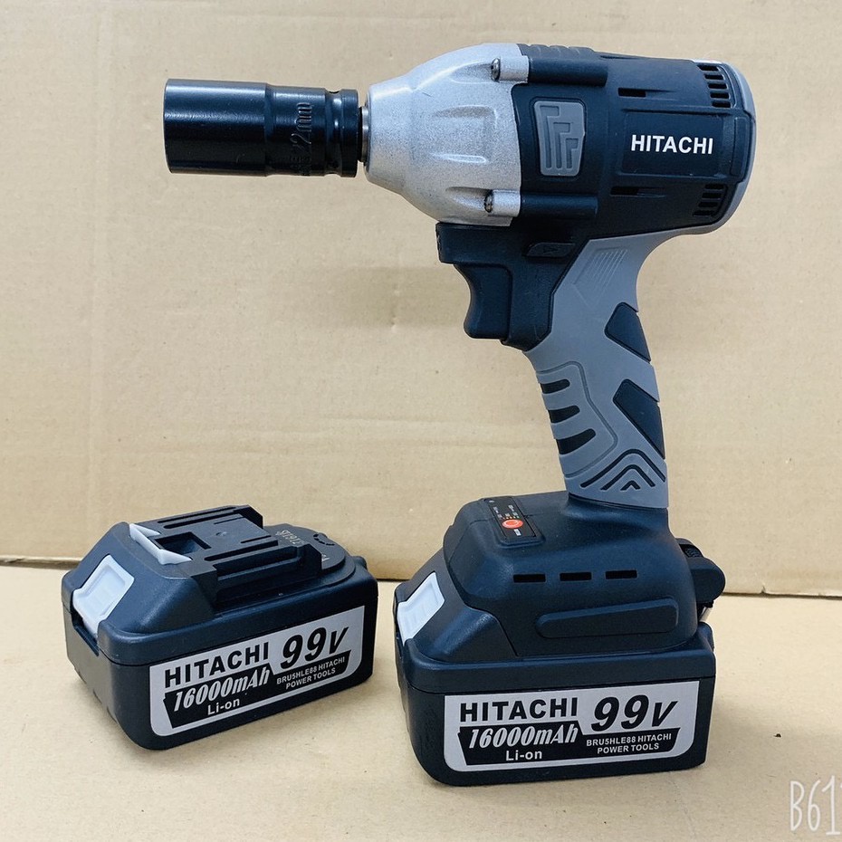 Máy siết bulong dùng pin không chổi than 99V Hitachi pin khủng 10 Cell