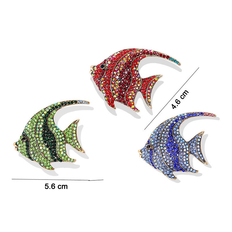 Huy Hiệu Cài Áo Hình Sinh Vật Biển Đính Đá Thời Trang Nam Nữ