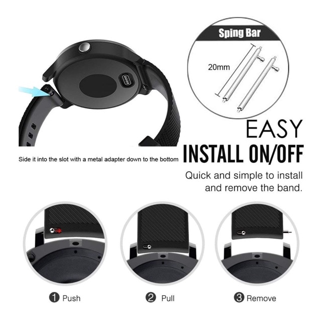 Dây Đeo Silicon Thay Thế Cho Đồng Hồ Thông Minh Garmin Venu/Garmin Move 3 Luxe Style/Vivoactive 3 bản 20mm