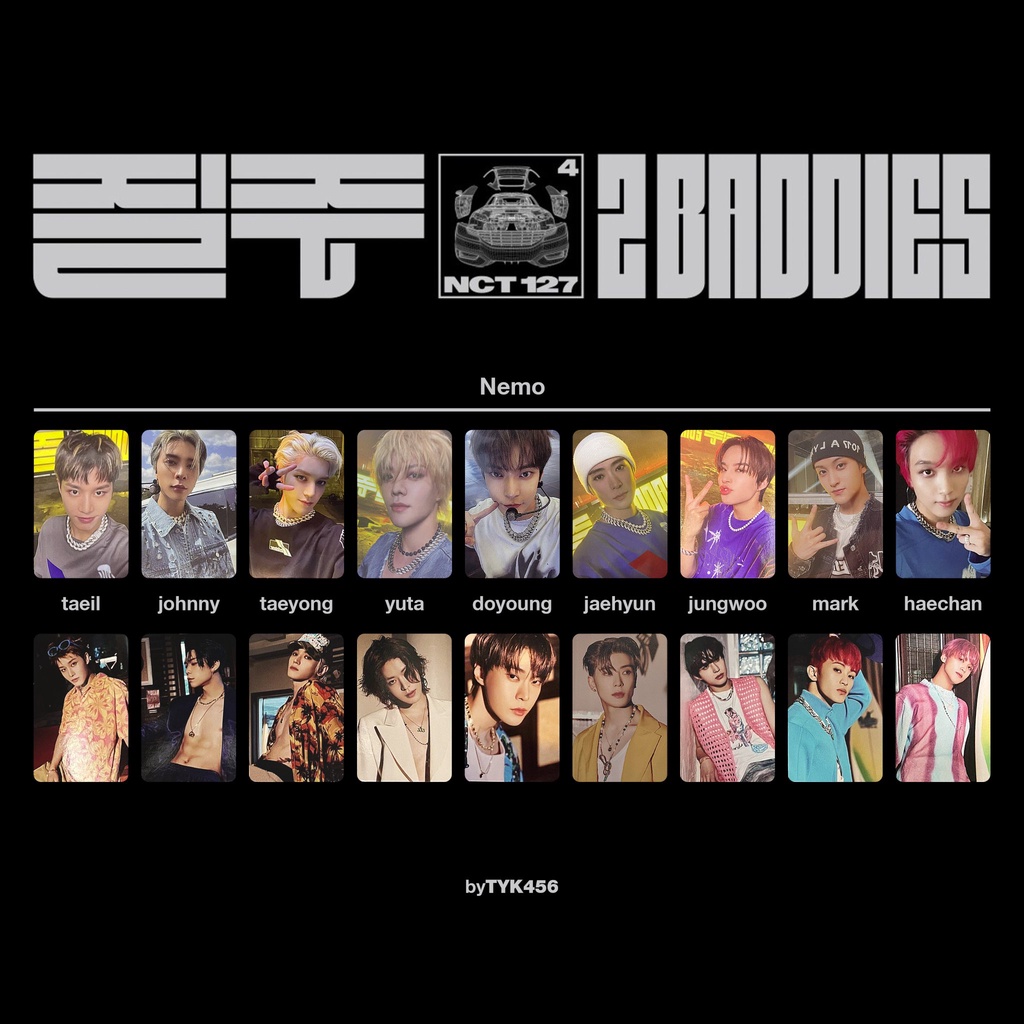 BỘ ẢNH NCT 127 - 2 BADDIES BẢN SMART BỘ SƯU TẬP CARD CHÍNH HÃNG