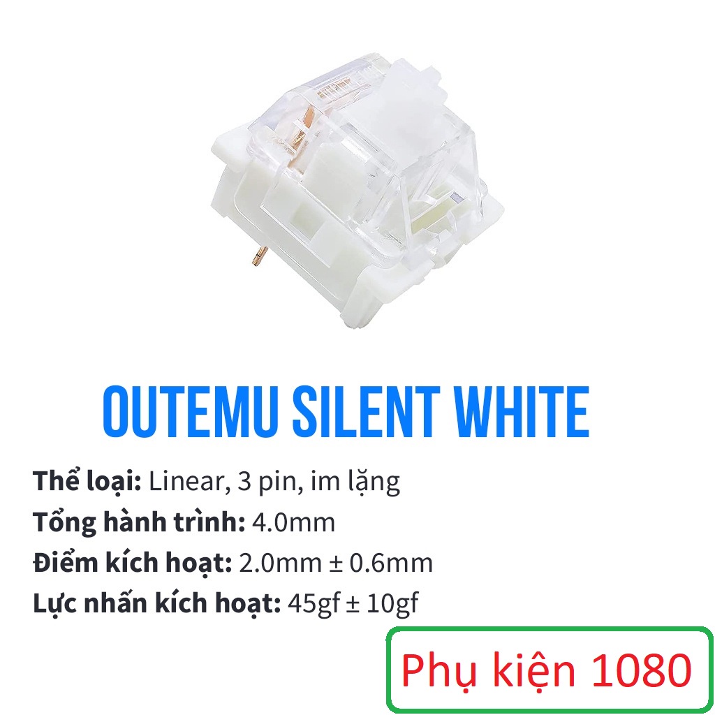 Giá siêu sốc Gói combo switch Outemu Silent Gray, White, Yellow 20/45/61/70/75