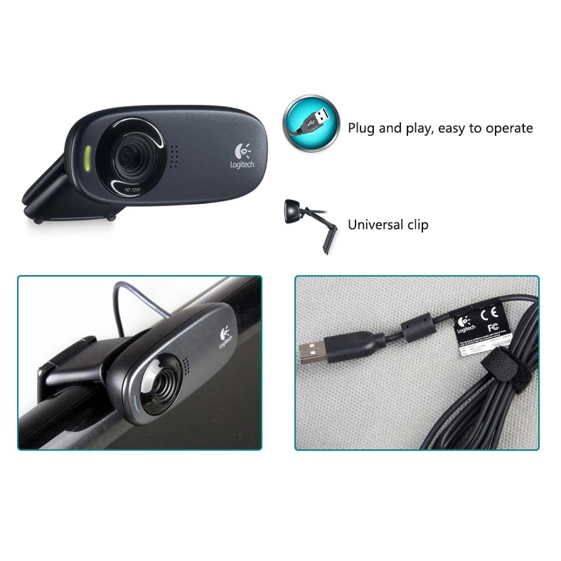 Webcam có mic Full HD chính hãng LOGITECH C310 - Webcam cao cấp