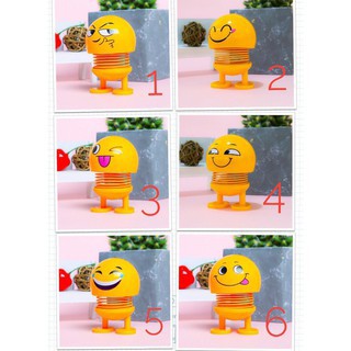 6 Thú Nhún Emojji Con Lắc Lò Xo - Siêu Chất - Siêu Vui Emoji(hình ngẫu nhiên)