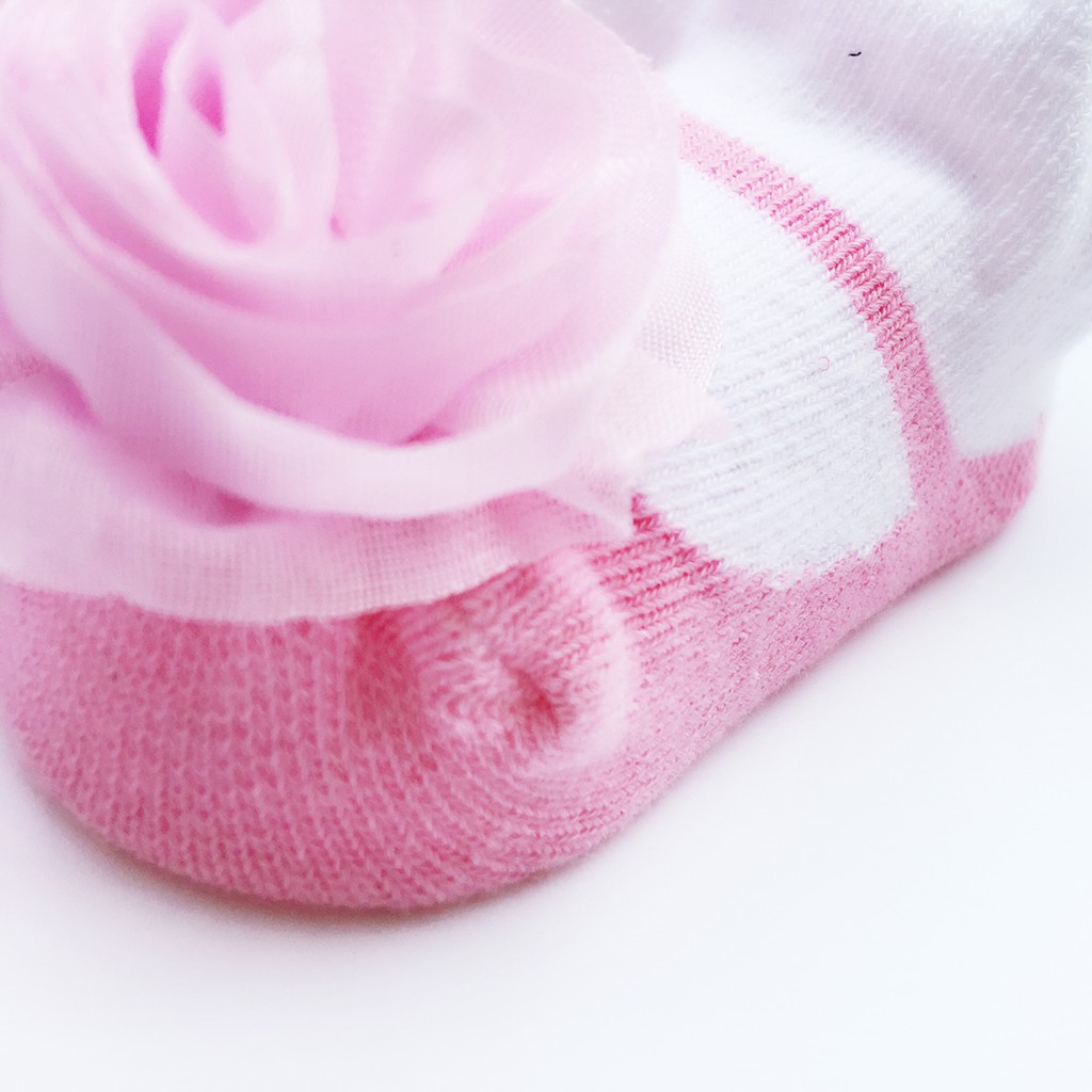 Vớ Cổ Thấp Sanlutoz Bằng Ren Đính Hoa Công Chúa Cho Bé Gái