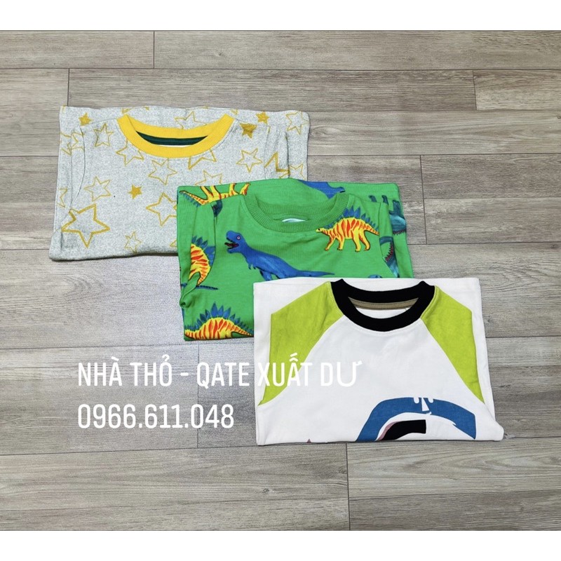 ÁO PHÔNG DÀI TAY XUẤT XỊN BÉ TRAI HÌNH KHỦNG LONG SIZE 12/18M 18/24M