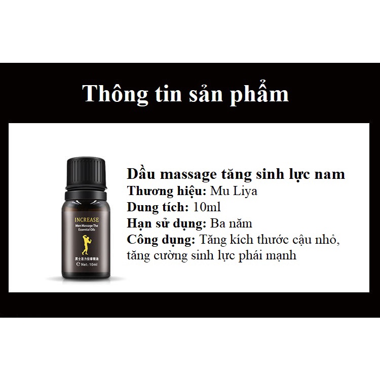 (Che Tên) Tinh Chất Massage Làm Tăng Kích Thước Cậu Nhỏ, Kéo Dài Thời Gian GIúp Quý Ông Thêm Mạnh Mẽ, Tự Tin