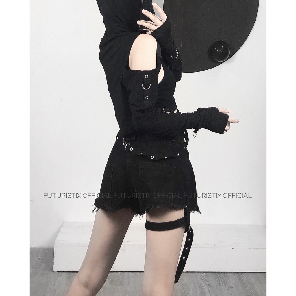 Áo croptop nửa người phong cách gothic, siêu xinh cá tính Fururistix A153, A165 | BigBuy360 - bigbuy360.vn