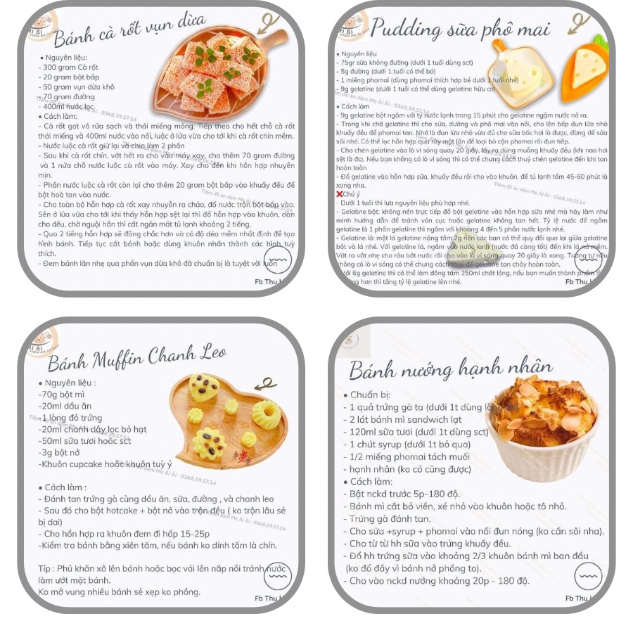 Các loại bột hữu cơ làm bánh cho bé ăn dặm: bột mì hữu cơ, gelatin hữu cơ, bột bắp hữu cơ...