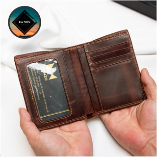 🍁 FREESHIP 🍁 Ví nam, bóp nam da bò TẶNG HỘP đứng Pull Up nguyên miếng LEOTIVA VD50.V Lỗi 1 đổi 1