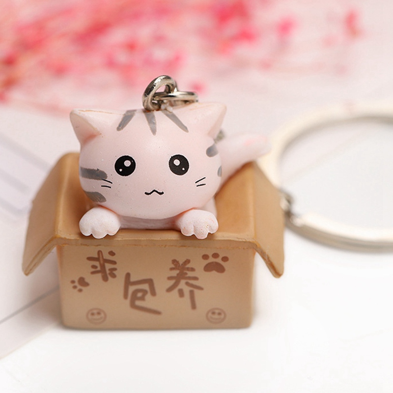 Móc chìa khóa hình mèo đáng yêu dễ thương