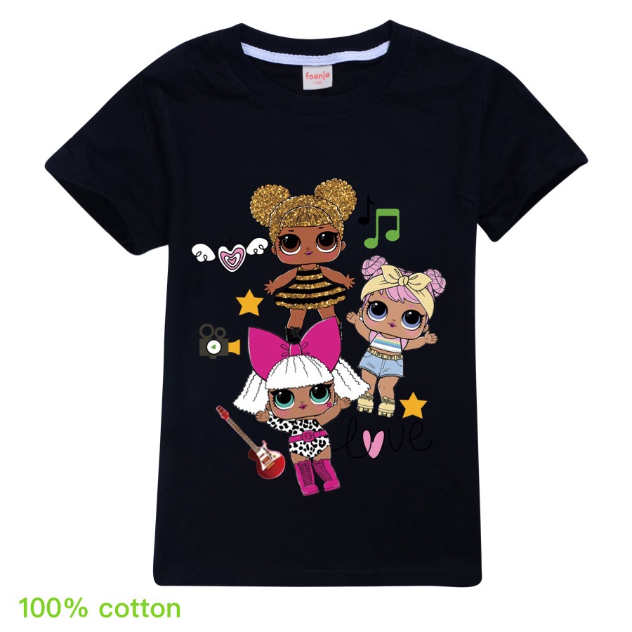 Áo thun trẻ em 💖Áo cotton mát mịn họa tiết Búp Bê LOL thương cho bé trai và bé gái - SSSHOP 02