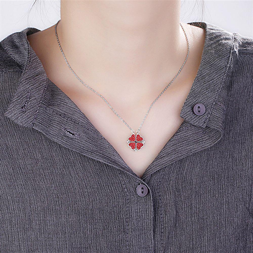 AROMA Vòng cổ Mặt Cỏ Bốn Lá May Mắn Thanh Lịch Cho Nữ