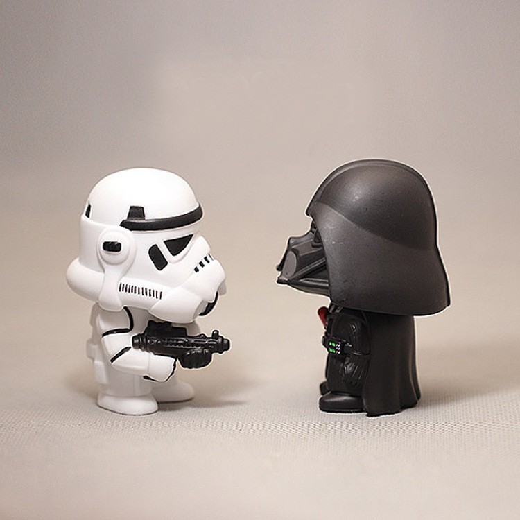 Star Wars Master Yoda Darth Vader Stormtrooper Shaking Head Action Figure