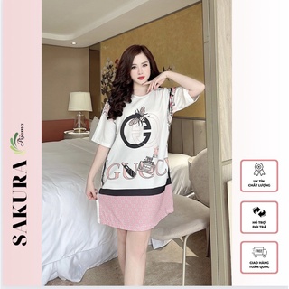 Đầm ngủ nữ váy lụa chất liệu latin mặc nhà dễ thương SAKURA