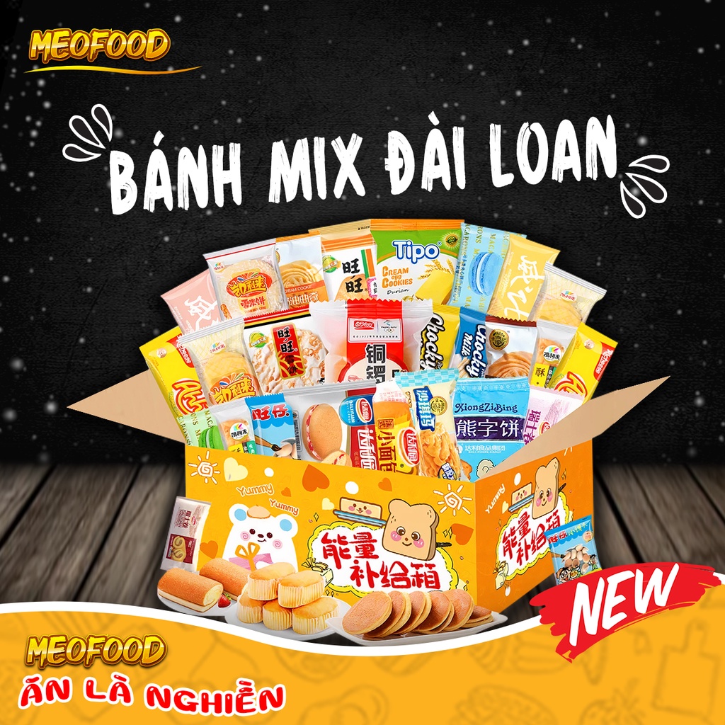 Bánh Mix Đài Loan 1kg giá rẻ tự chọn đủ vị MeoFood BM01