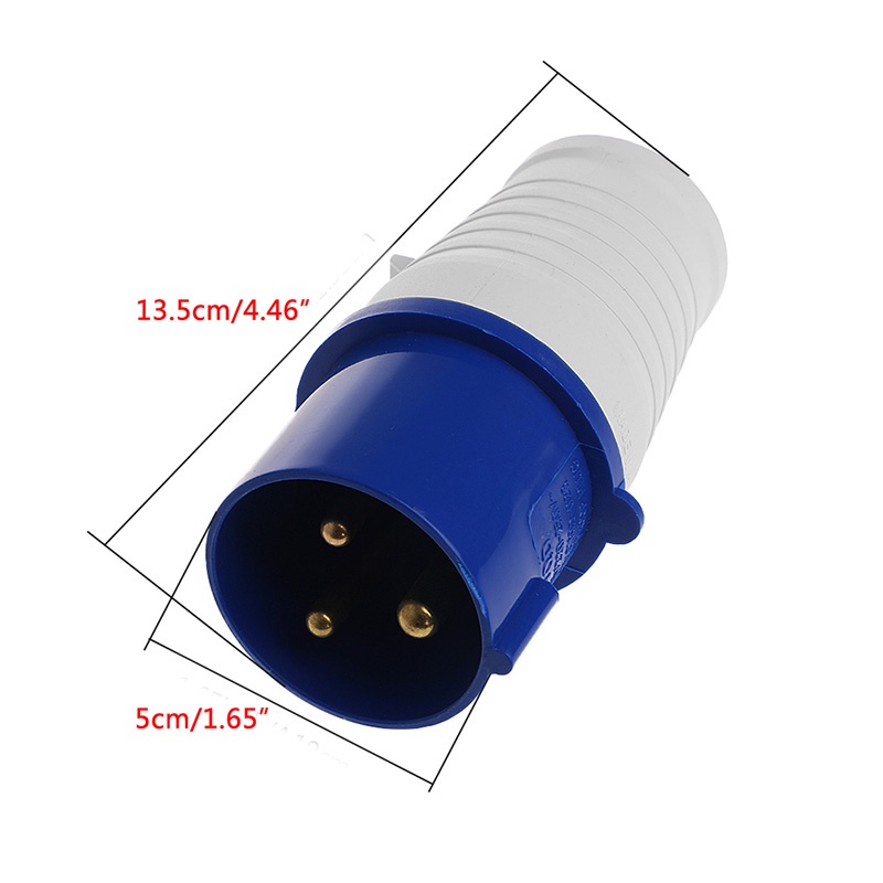Máy Phát Điện 3 Chấu Cắm 3 Chấu 220-250 Volt 2P + E Chống Chịu Thời Tiết IP44 32A