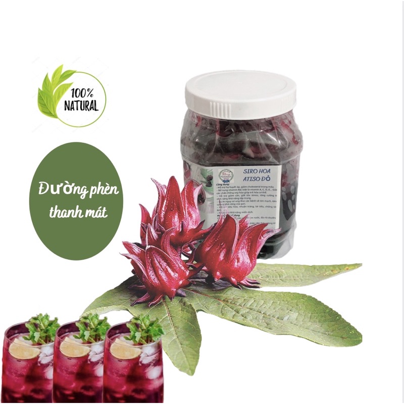 Hủ 1kg1 Trà hoa atiso ngâm đường (gồm siro và mứt hoa)