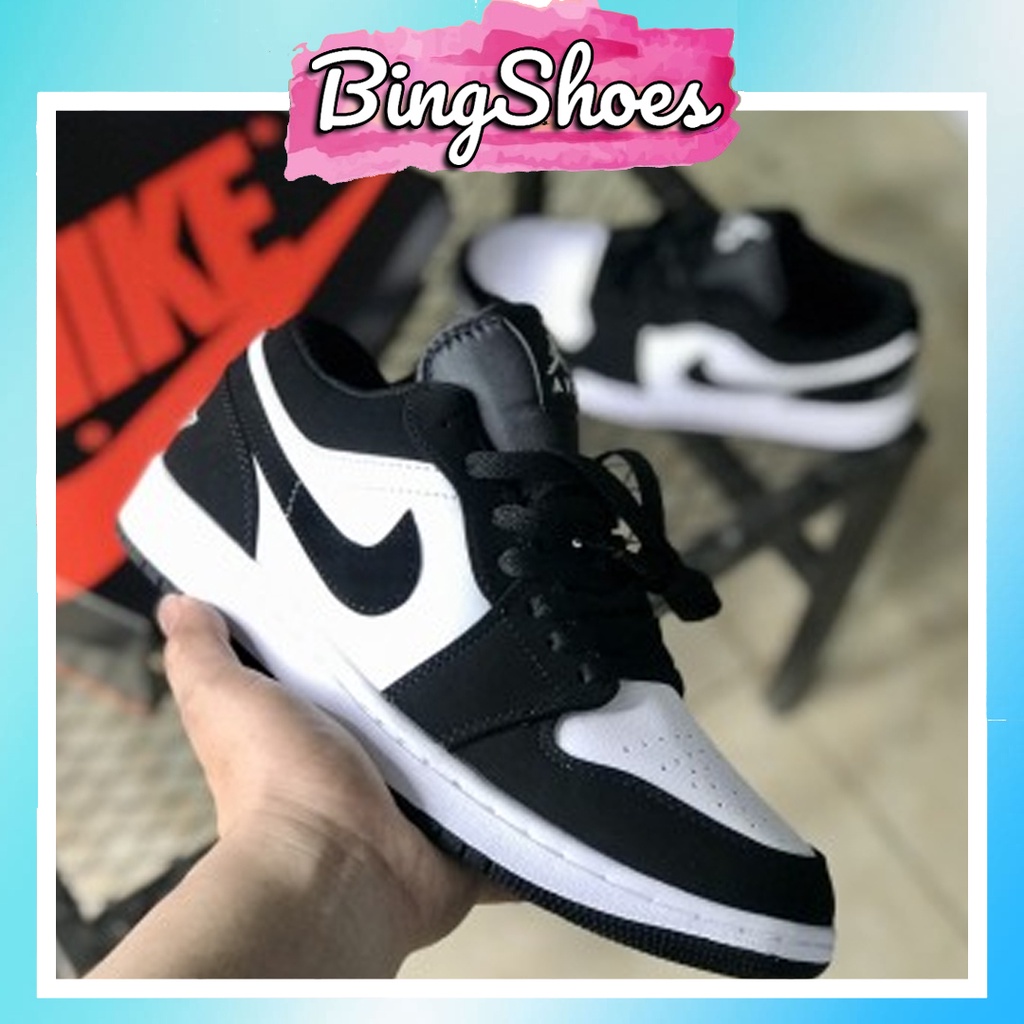 [ XẢ HÀNG] Giày Jordan Panda Cổ Thấp đen trắng, Giày thể thao JD1 PANDA cao cấp nam nữ