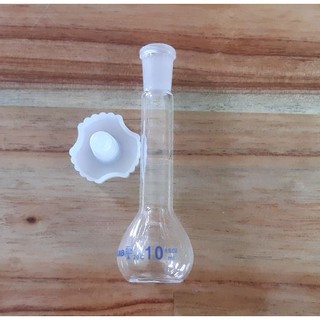 Bình định mức thủy tinh trắng, nút nhựa 20ml