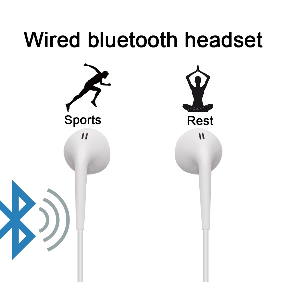 S6 Tai nghe Bluetooth không dây dây đeo cổ thể thao với Mic nhét tai trong tai cho iPhone Xiaomi HUawei