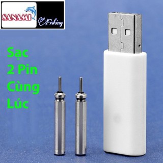 Sạc Pin Phao Câu Đài Cắm USB SANAMI FISHING Tặng Kèm 2 Pin Câu Đài CR-425 PC-2