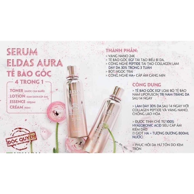 SERUM TẾ BÀO GỐC - ELDAS AURA 4 in 1 / 100ML