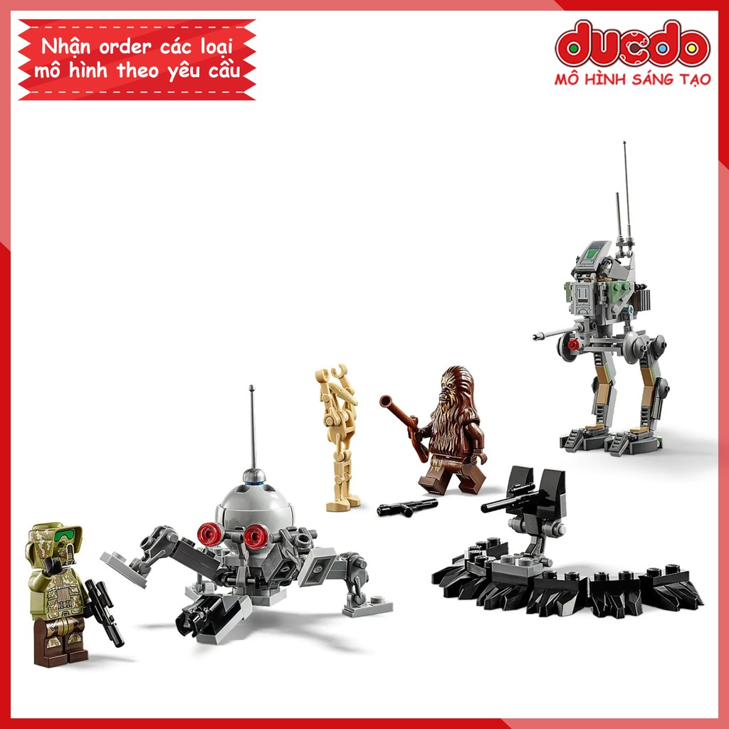 LRI 11427 Lắp ghép Người Máy Tuần Tra và Nhện Máy - Đồ chơi Xếp hình Star Wars Mô hình 75261 BLA