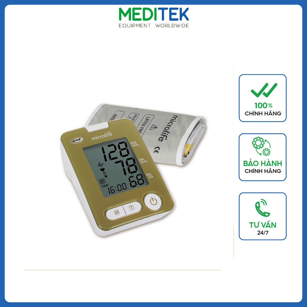 Máy đo huyết áp bắp tay Microlife BP 3NM1-3E chính hãng, Bảo hành 24 tháng
