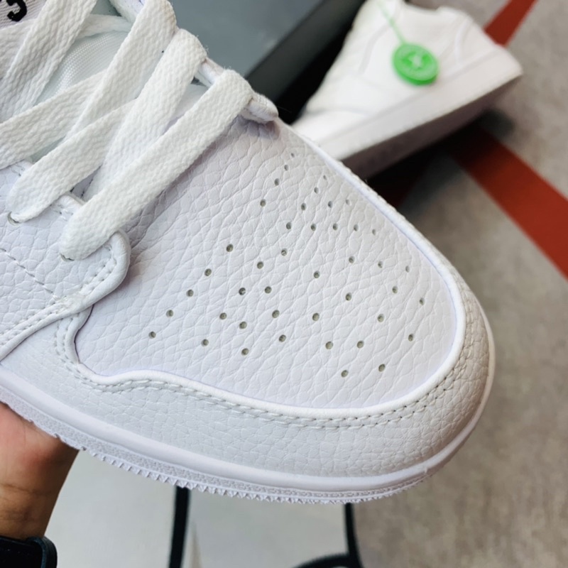 Giày thể thao sneaker cổ thấp Jordan 1 Low Full Trắng Hàng TC