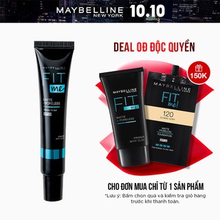 Kem Lót Kiềm Dầu Ngăn Xuống Tông SPF 20 Fit Me Primer Matte+Poreless Maybelline New York 30ml