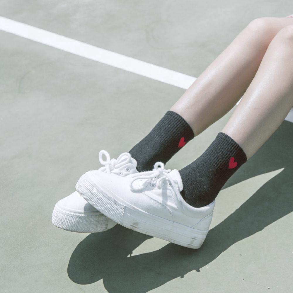 Vớ cotton hình trái tim xinh xắn dành cho nữ