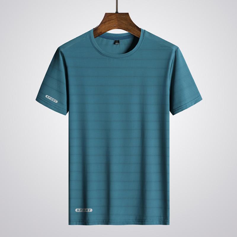 Áo Thun Tay Ngắn Phối Lưới Siêu Mỏng Nhanh Khô Thời Trang Mùa Hè Cho Đàn Ông Trung Niên 2022