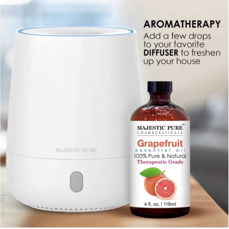 Tinh dầu bưởi hồng 100% nguyên chất Majestic Pure Grapefruit Essential Oil 118ml USA