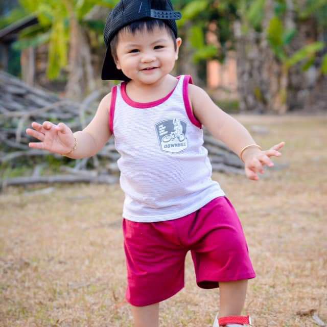 Bộ thun cotton 4c dày dặn cho bé
