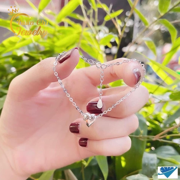 ♥️HÀNG SẴN♥️ Lắc Tay Nữ, Vòng Tay Bạc, Mặt Hình Trái Tim Khắc Tên Ý Nghĩa