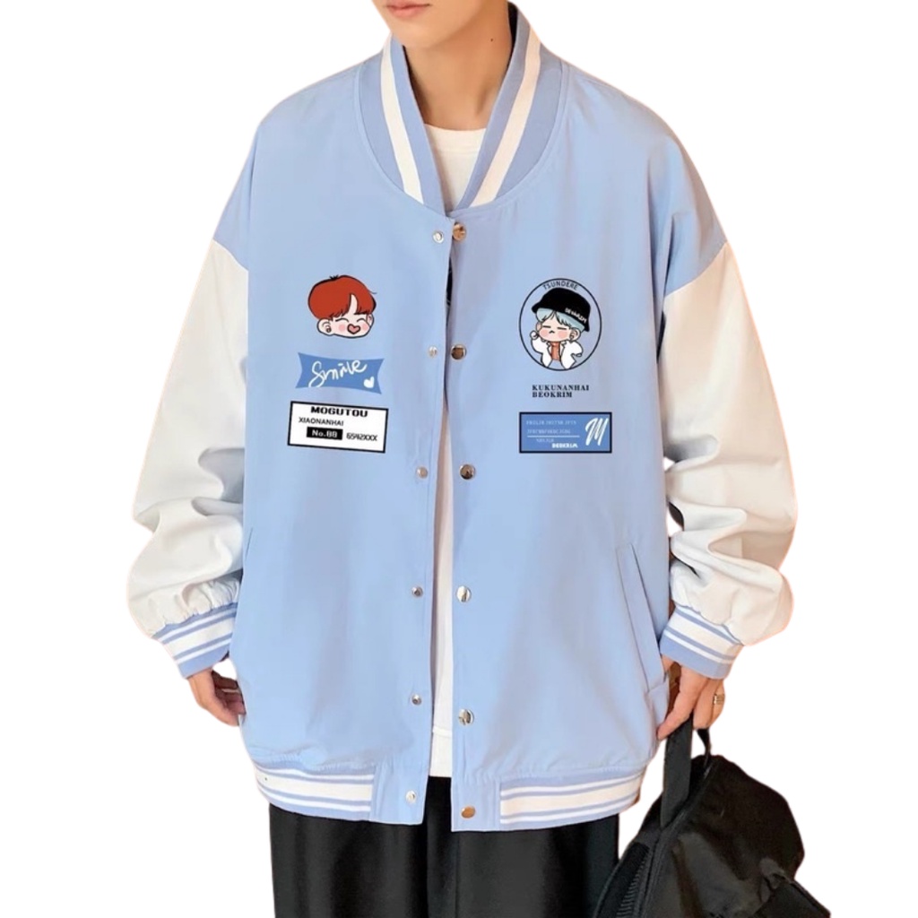 Áo Khoác Bomber VN CLO Dành Cho Nam Và Nữ In Hình Cute - AK026