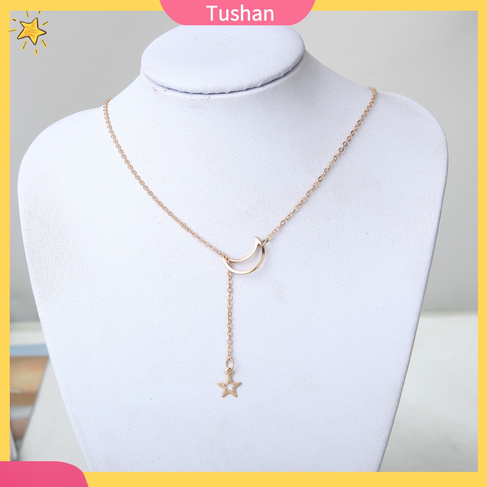 Vòng cổ choker mặt trăng và ngôi sao tush _