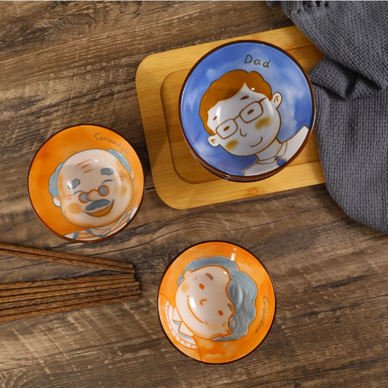 Bộ bát sứ gia đình chén sứ ăn cơm bộ bát đĩa decor chén đĩa sứ dễ thương chất liệu gốm sứ cao cấp an toàn