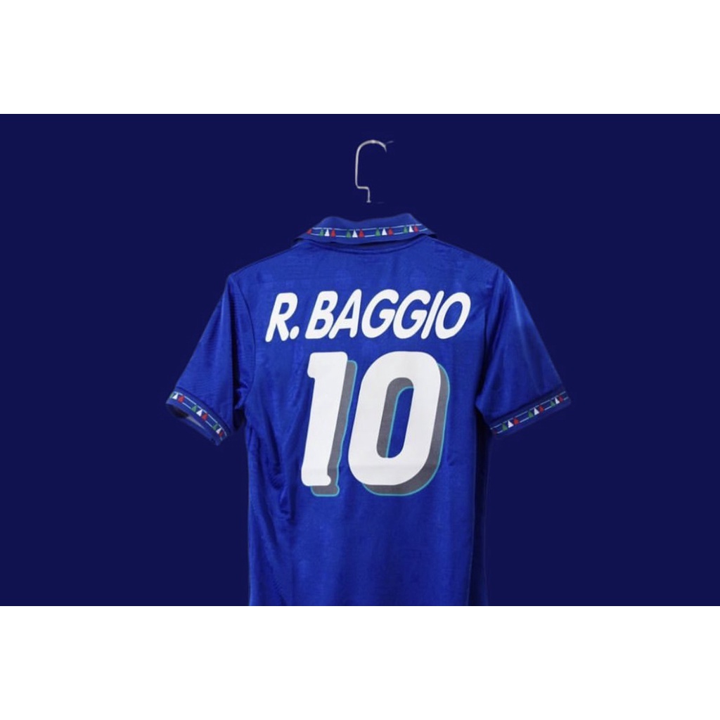 Áo Thun Bóng Đá Đội Tuyển Ý 1994-1996 s-2xl