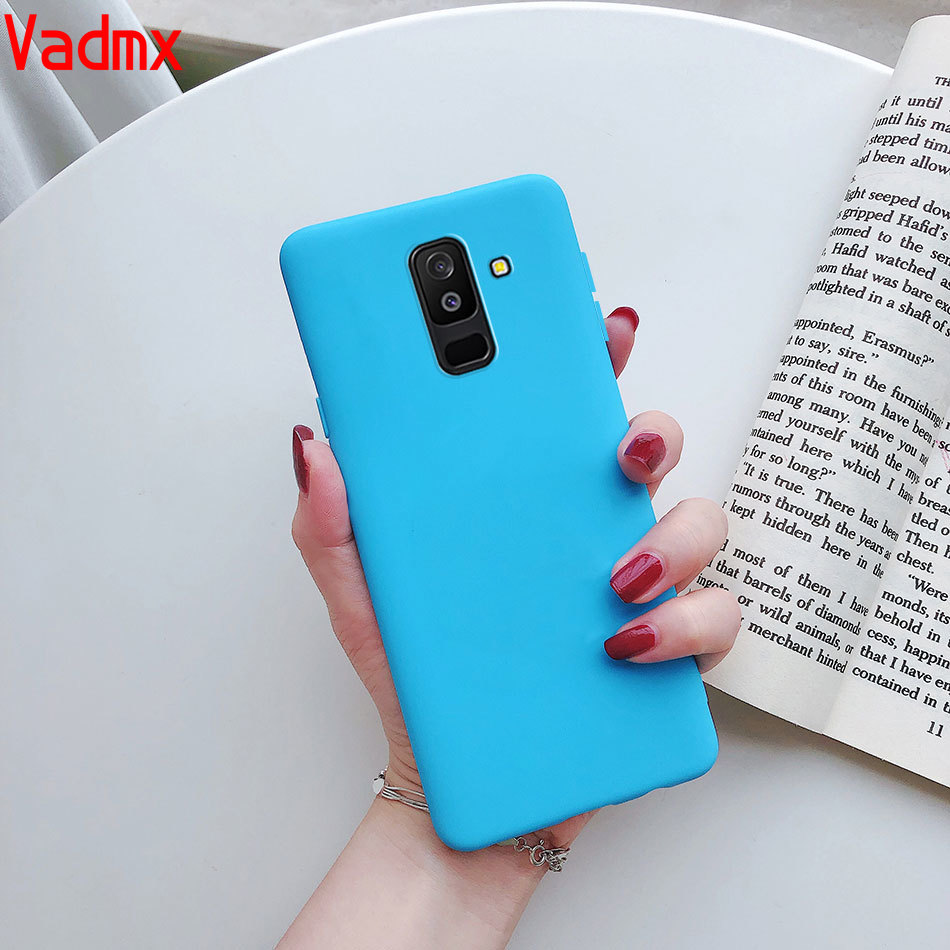 Ốp điện thoại bằng silicone mềm cho SAMSUNG GALAXY A6 PLUS J8 A7 A6 2018 J4+ J4 PLUS