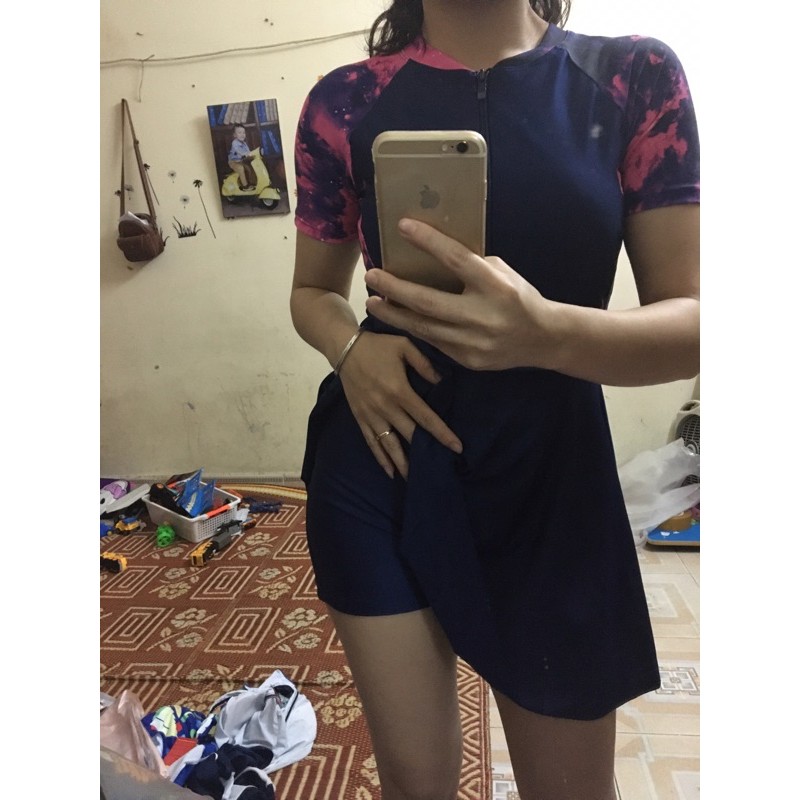 Bikini váy phối màu thanh lịch