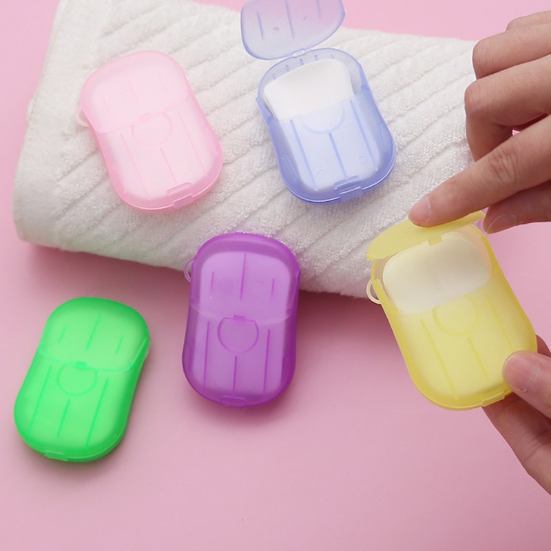 Hộp 20 Xà Phòng Giấy Dùng 1 Lần Tiện Dụng Khi Đi Du Lịch